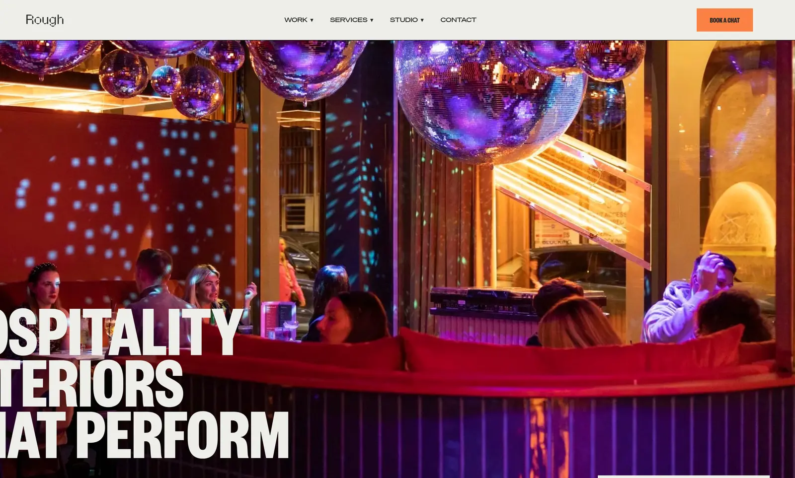 The Rough hospitality design studio website